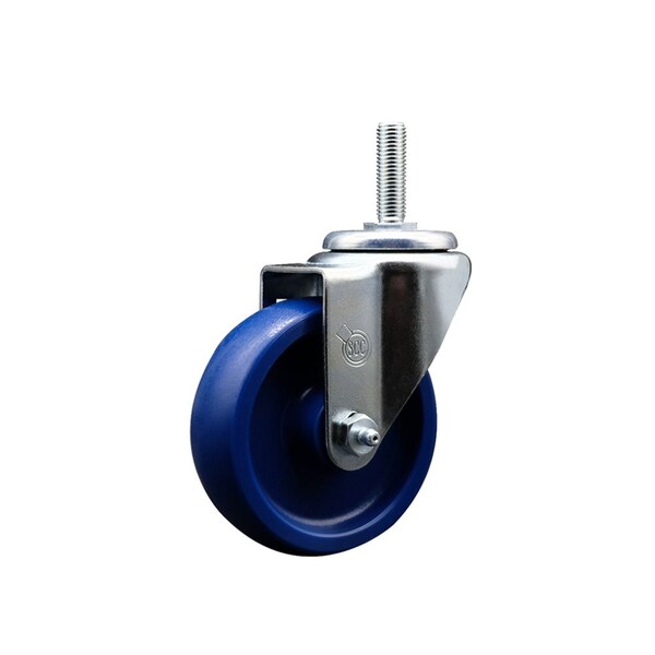 4 Inch Solid Polyurethane Wheel Swivel 58 Inch Threaded Stem Caster Service Caster
